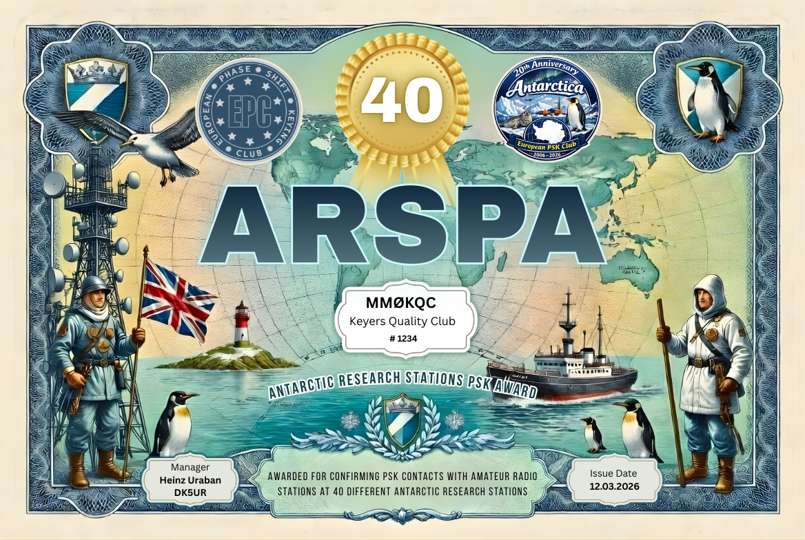 ARSPA 40 certificate design