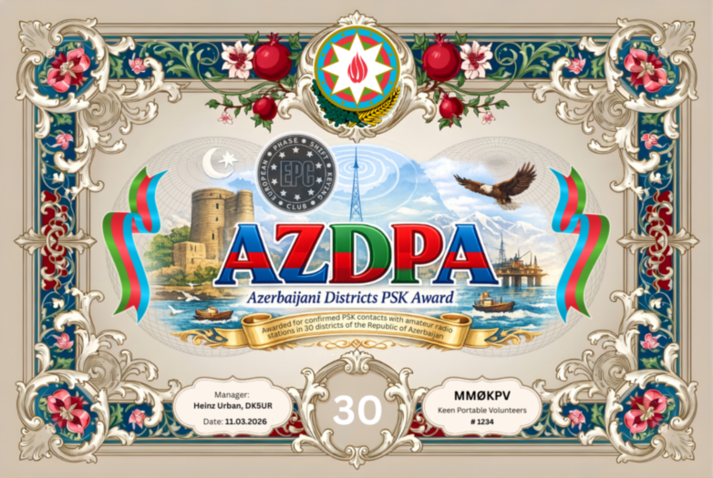 AZDPA-30 award certificate