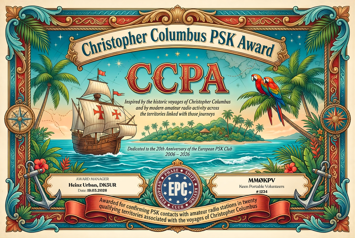 Christopher Columbus PSK Award artwork