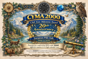 CYMA 2000 award certificate