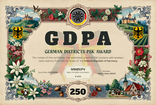 GDPA 250 certificate preview